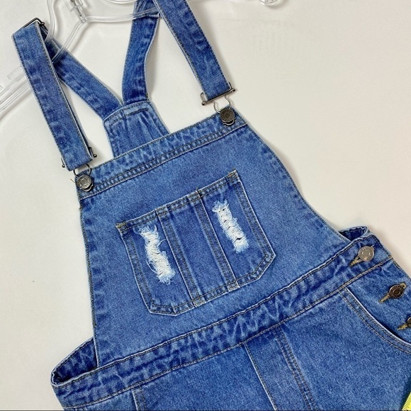 Rockn Rev Jean Overall distressed shorts size 2 - Picture 7 of 13
